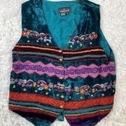 Vintage embellished Carole Little Sport vest medium