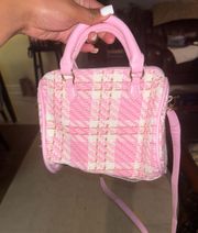 Pink Plaid Satchel / Crossbody