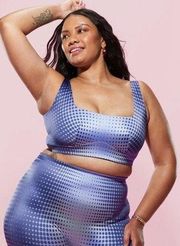 YITTY Headliner Shaping MIDI Bralette in Purple Galaxy Size 3X