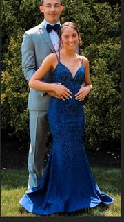 Blue Maxi / Prom Dress