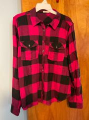 Maurice’s Hot Pink Plaid Flannel