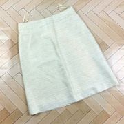 Paper Crane Ivory & Gold Stripe Skirt Size 8