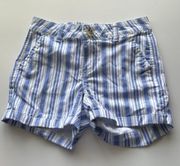 Blue Striped Shorts