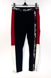 NEW Custo Barcelona Black Red Logo Leggings XS