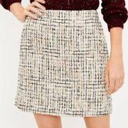 Loft Shimmer Tweed Pocket Skirt - Size 14