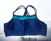 NWOT PacSun SPORTS BRA UV SKINS 50 UVP BLUE TEAL Size L