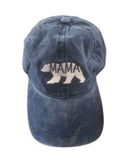 Mama Bear Baseball Cap OS Navy Vintage Washed Embroidered OS David and Young