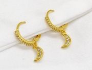 Crescent Moon Hoops