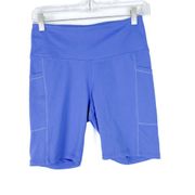 NWOT Jessica Simpson Stretch Pocket Bike Shorts Blue Size Small S NEW