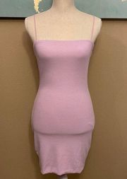 Lavender bodycon Jersey ribbed dress