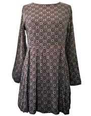 Fashion Union long sleeve print dress size medium