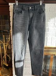 American Eagle Mom Jean Charcoal Gray Black High Waisted Jeans Size 4