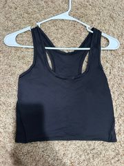 Black Cropped Align Tank Top