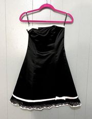 Jessica McClintock for  Vintage Black Pink Bow Lace 90s Y2K Dress 3/4
