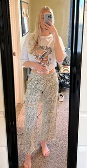 cheetah print jeans