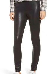 Splendid Faux Vegan Leather Leggings Downtown Leggings in Black Sz L NWT