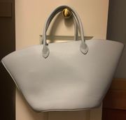 light blue tote purse