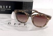 Oversized Tortoise Frame Brown Ombre Lens Polarized Sunnies Diff Ryder NWT