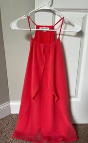 Coral slip dress