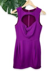 🆕 CUSHNIE ET OCHS Drape Silk Cutout Dress in Royal Purple