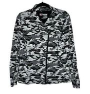 Grey's Anatomy iMPACT Asymmetric Zip Camo Print Scrub Jacket Medium