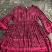 Women’s extra large maroon flowered dress by Mudd. Beautiful. 100% rayon