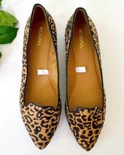 Leopard Print Loafer Flats Pointed Toe Merona