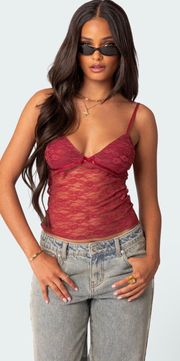 Rita Sheer Lace Tank Top