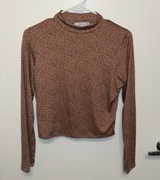 Gaze Cheetah/ Leopard Mock Neck Top