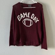 Wooden Ships Game Day Football Crew in Pinot Noir NWT