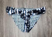 Lucky Brand Women's Floral/On The Grid Reversible Hipster Bikini Bottoms sz S