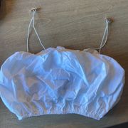 Ivonne White ruched bandeau top