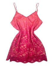 Barbiecore Ombre Barbie Pink Lace Mini Slipdress size M