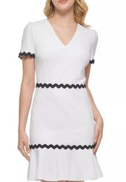 KARL LAGERFELD PARIS
Contrast Flounce Dress