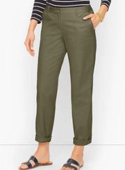 Talbots relaxed straight high rise chino pant 8