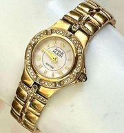 Anne Klein gold tone rhinestone Watch