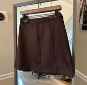 Andrew Marc New York Chocolate Brown A Line Skirt NWT Size XS. Chocolate Brown