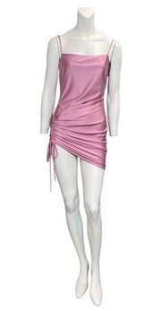 Lovely Day Sleeveless Ruched Bodycon Mini Dress Pink Size Large NWT