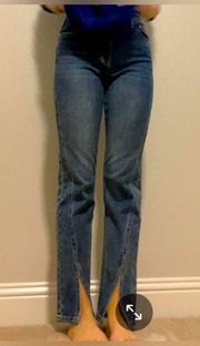 Edition | Women jeans front split jeans straight leg jeans size 26