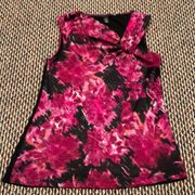 Kenneth Cole Floral Sleeveless Top Sz M