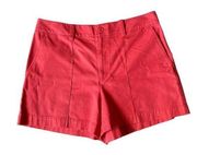 NWT LOFT 6” HIGH WAISTED RED  COTTON  SHORTS