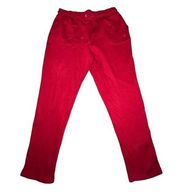 Rae Dunn red fleece sweatpants with tie waist women’s large