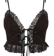 For Love and Lemons Bette Cami Top in Black