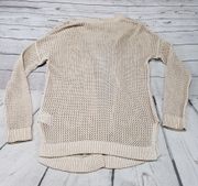 Gap  Sweater Size XS Oversize Cardigan Open Knit Long Sleeve Two Pocket Casual Women's Sweater Beige