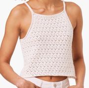 French Connection white Crochet Sleeveless Top women’s xs