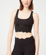 Club Monaco Black Scallop Sports Bra & Leggings Set