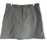 Patagonia Outdoor Skort A Line Mini Slash Pockets Hiking Camping Gray 10