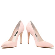 Alice + Olivia Dina Pink Suede D'Orsay Stitch Up Stiletto High Heels Shoes 9.5