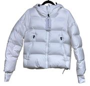 Athleta Snow Down Cropped Puffer Jacket White Women’s Size XS