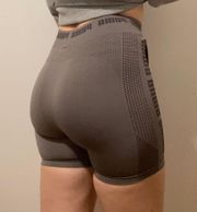 gray biker shorts